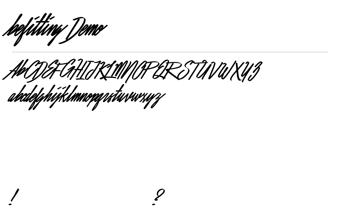 Befitting Demo Font preview