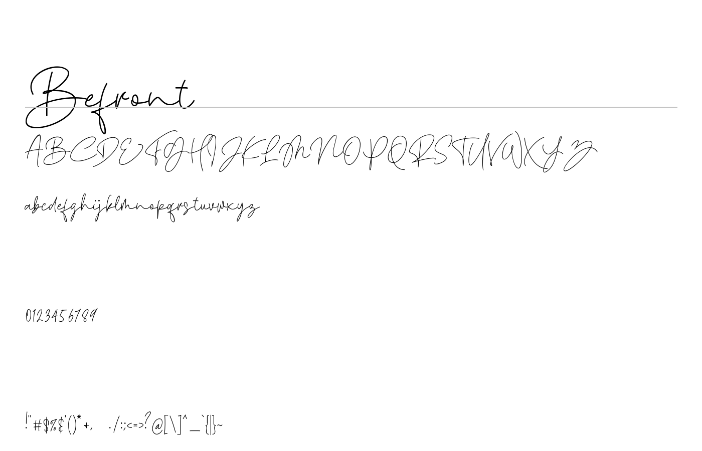 Befront Font preview
