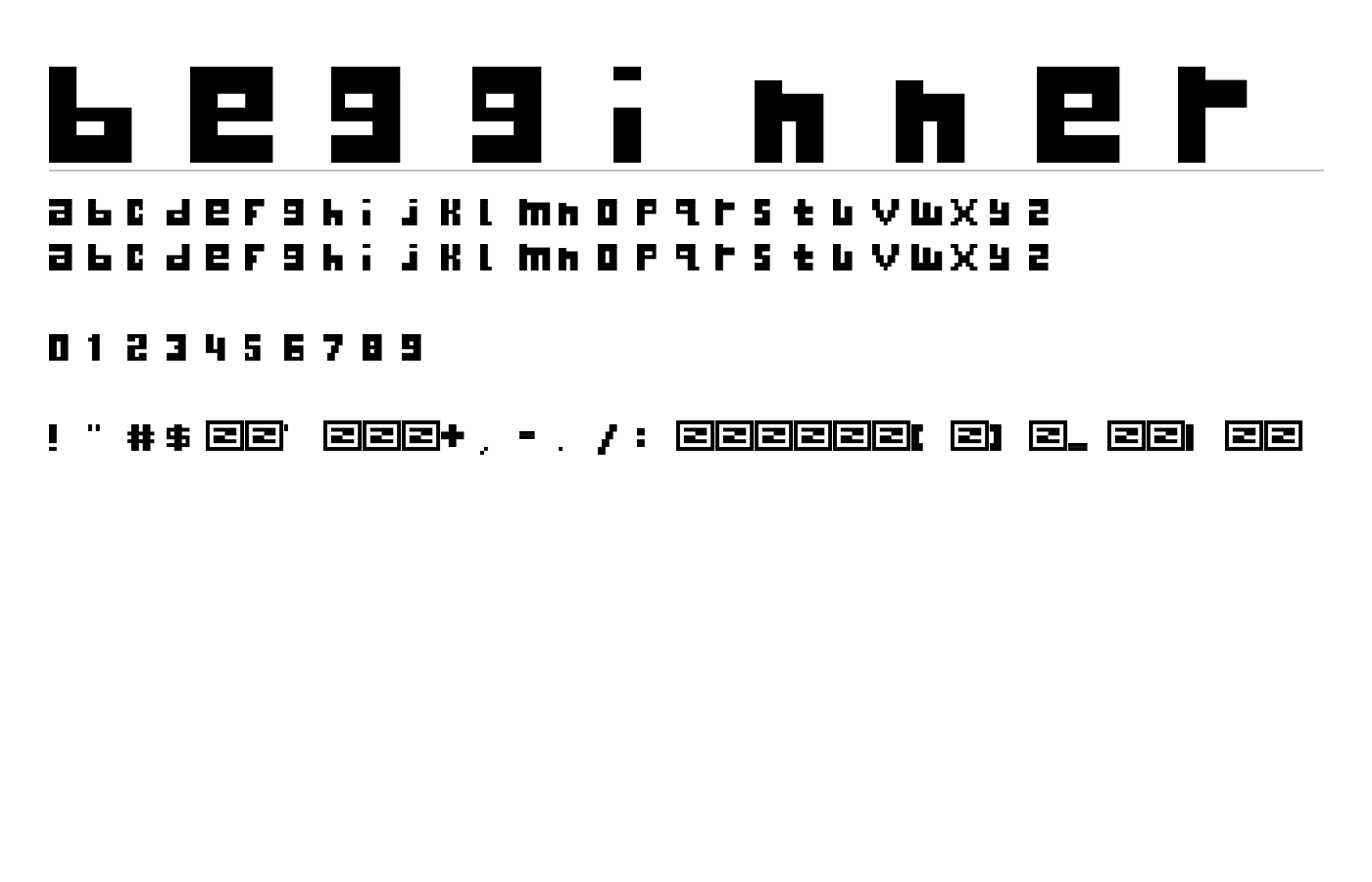begginner Font preview