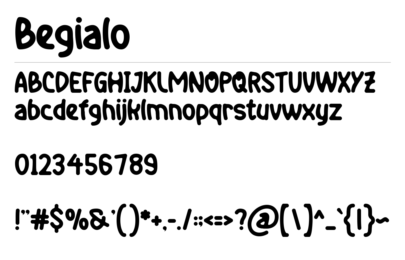Begialo Font preview