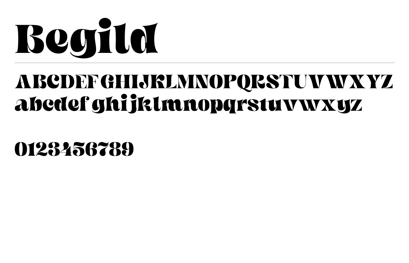 Begild Font preview