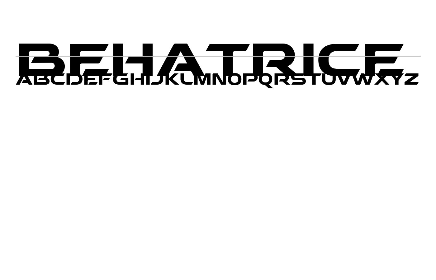 BEHATRICE Font preview
