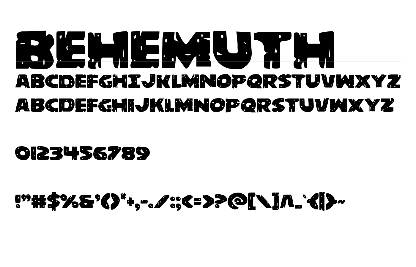 Behemuth Font preview