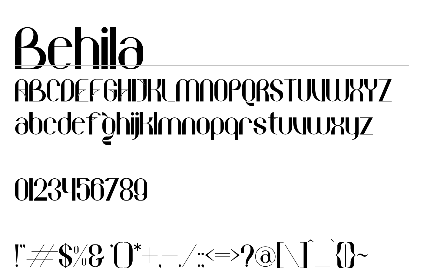 Behila Font preview