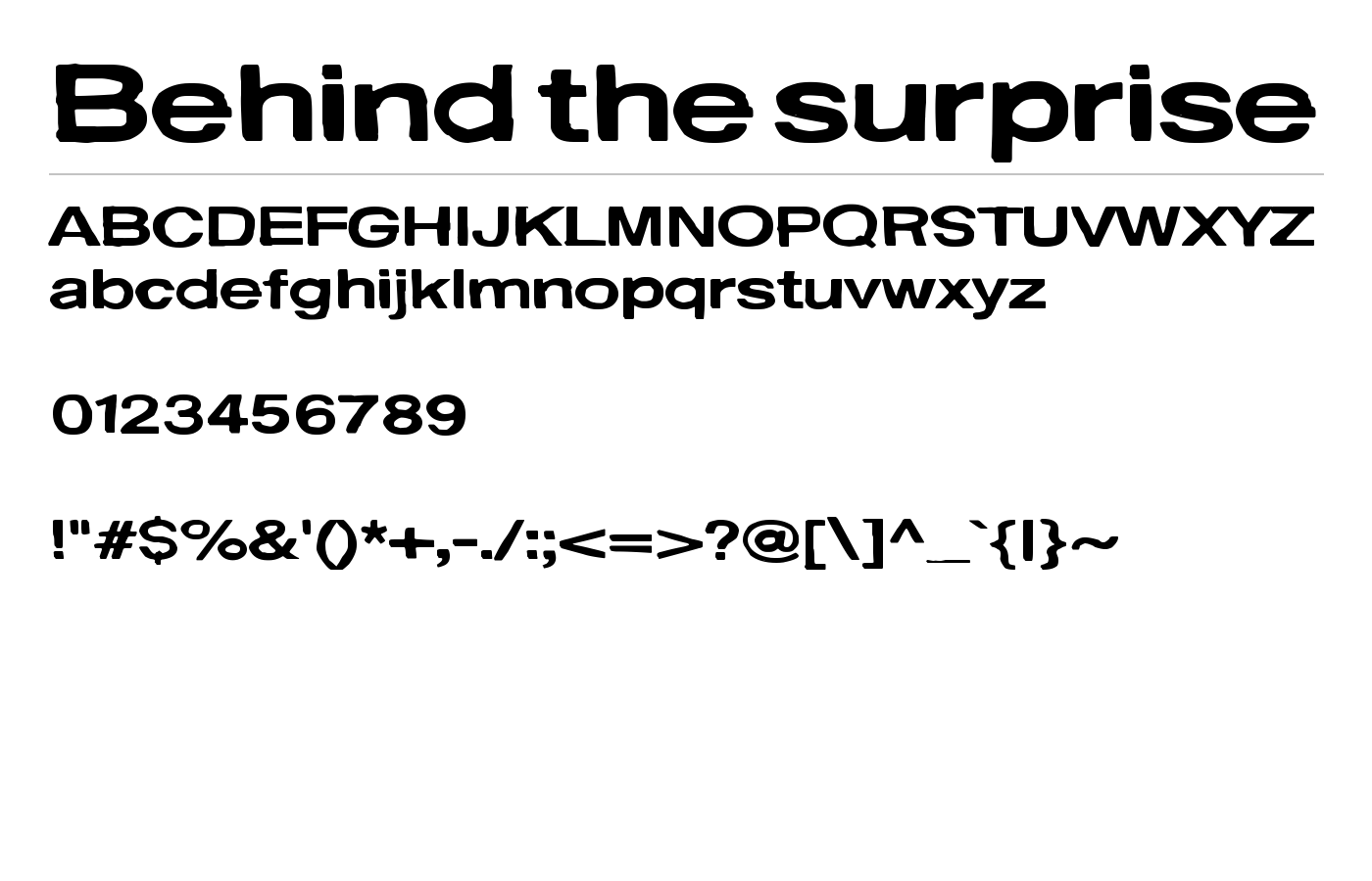 Behind the surprise Font preview
