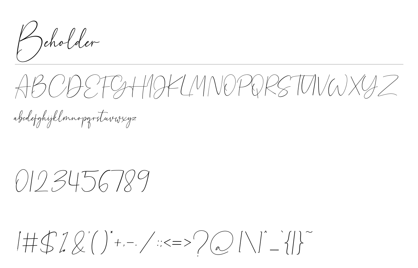 Beholder Font preview