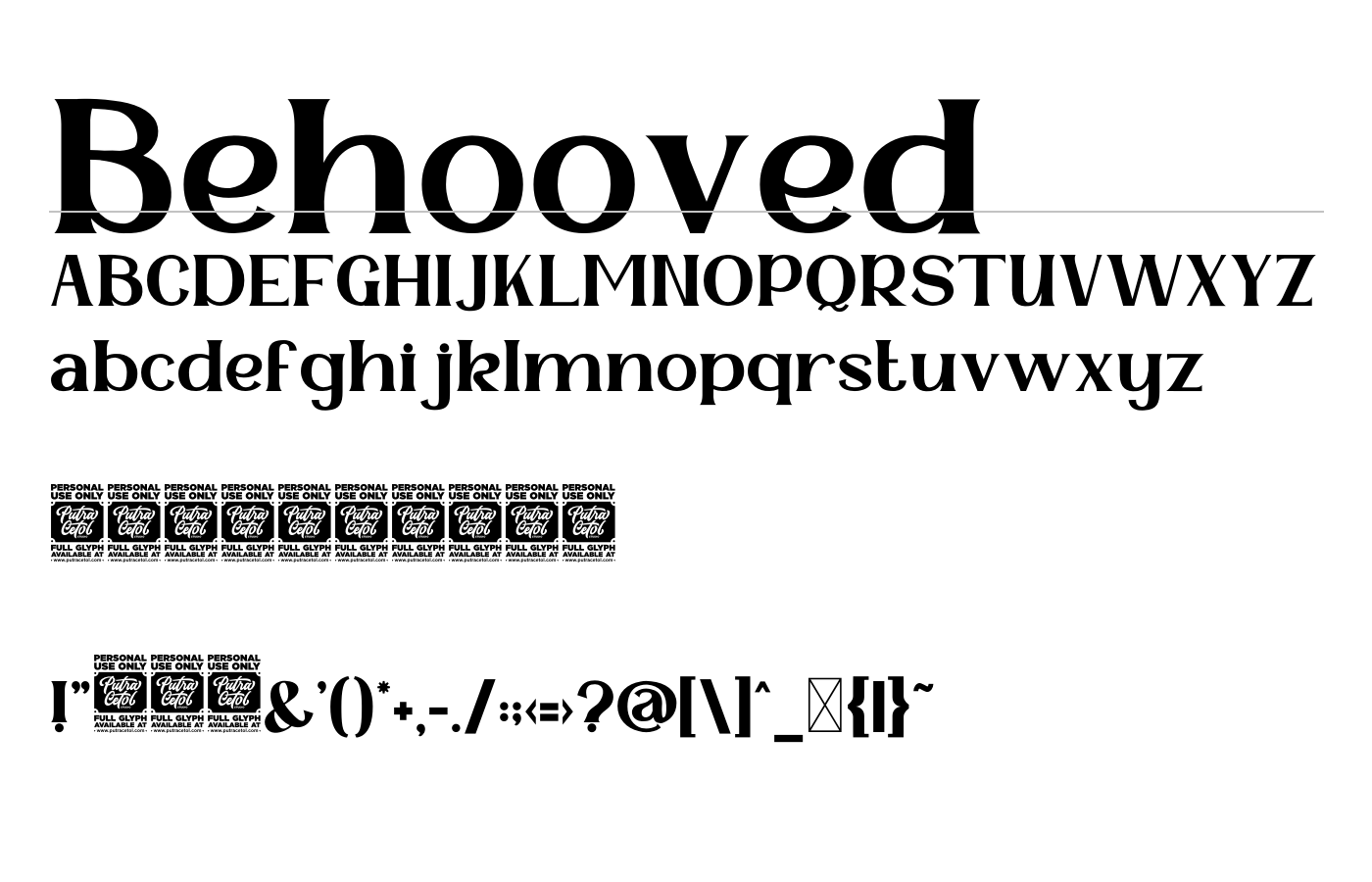 Behooved Font preview