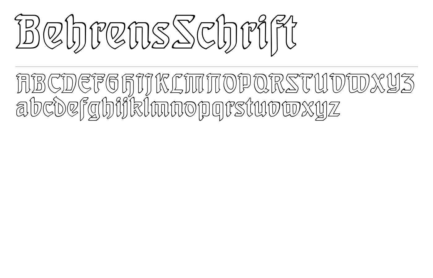 BehrensSchrift Font preview