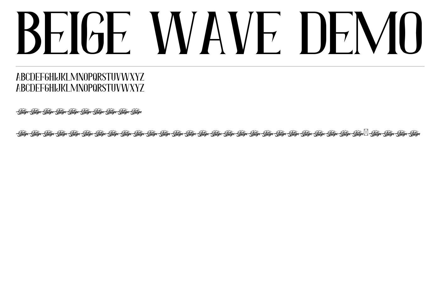Beige Wave Demo Font preview