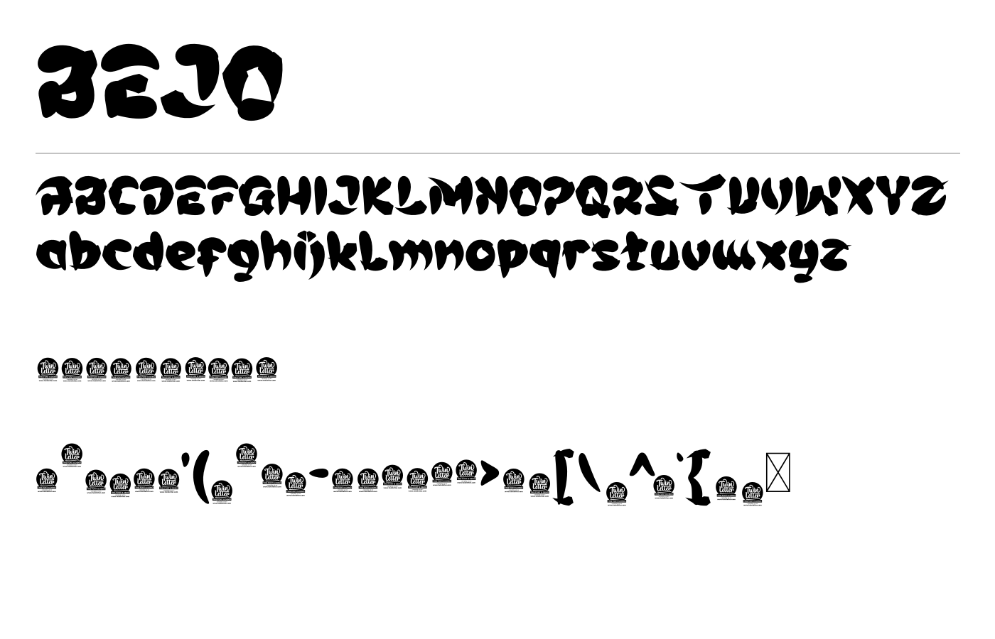 BEJO Font preview
