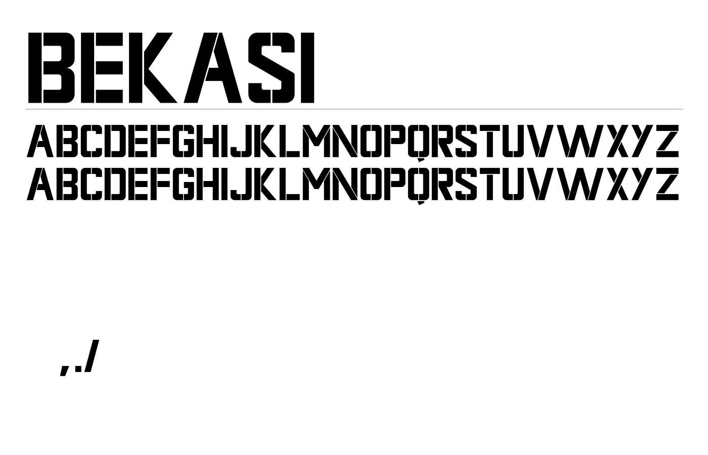 Bekasi Font preview