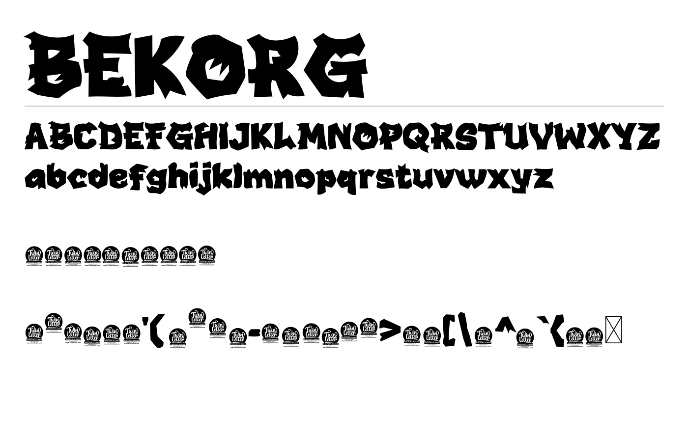 BEKORG Font preview