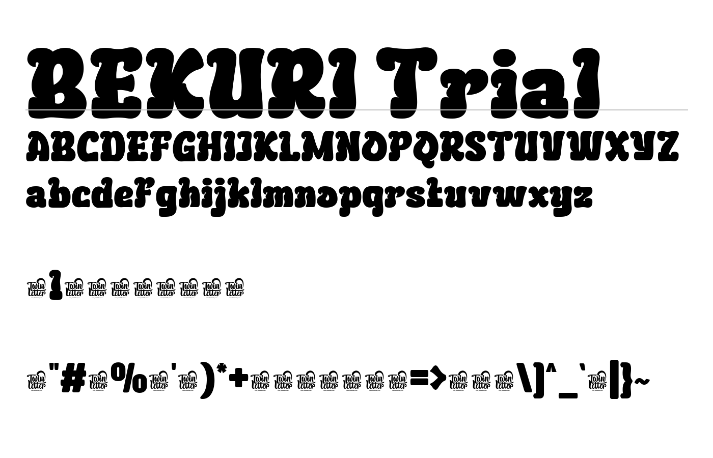 BEKURI Trial Font preview