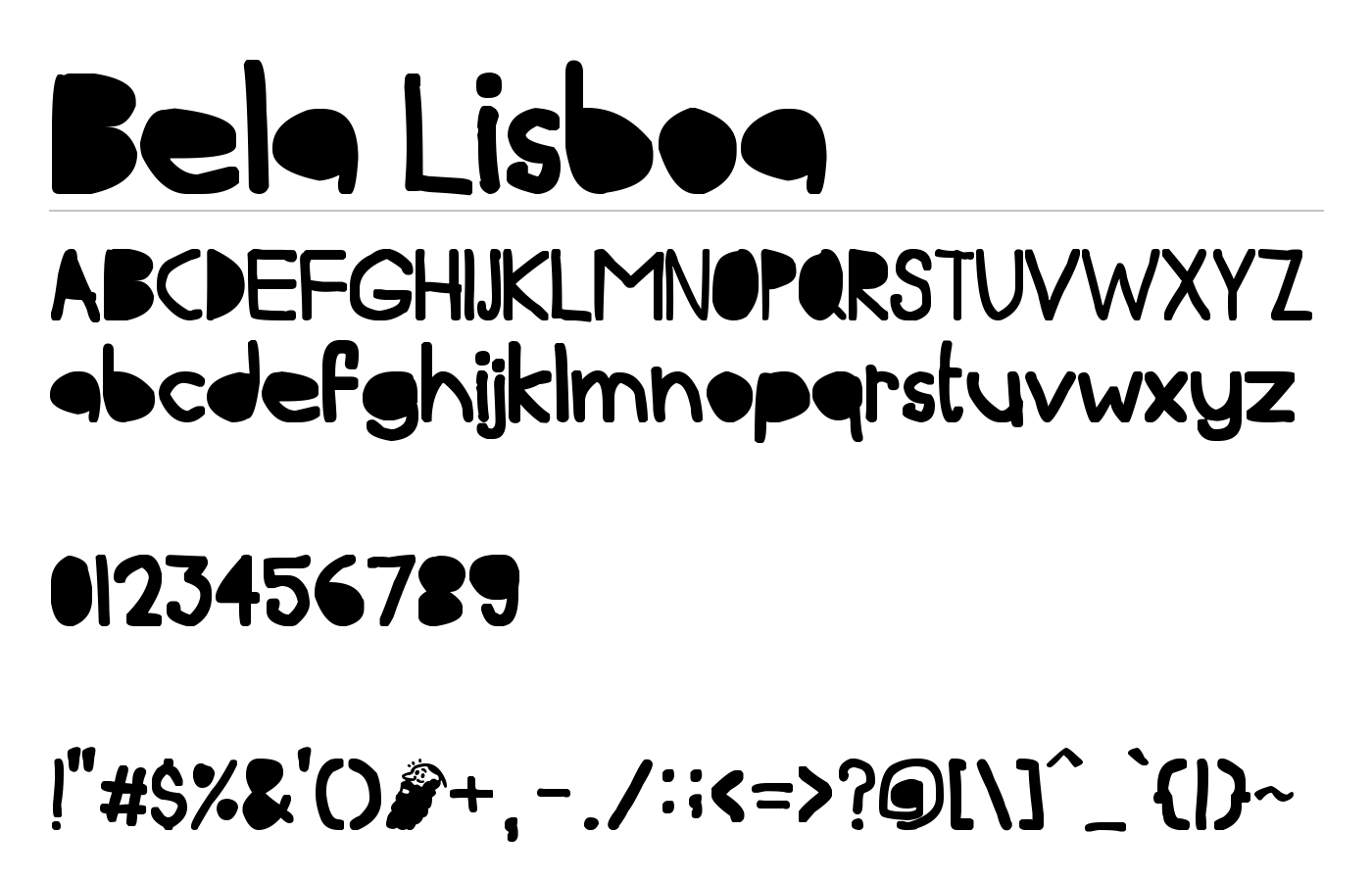 Bela Lisboa Font preview