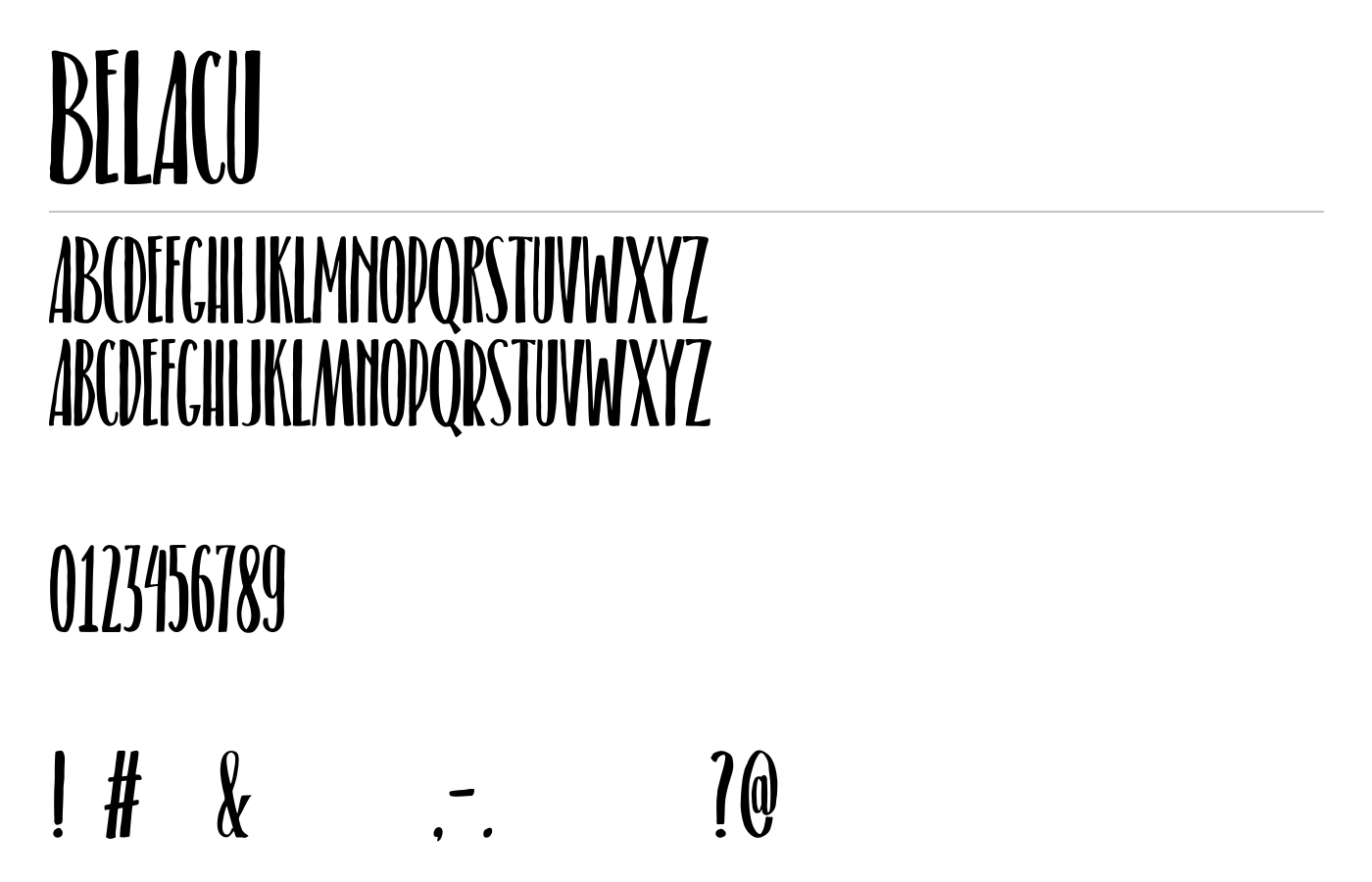 Belacu Font preview