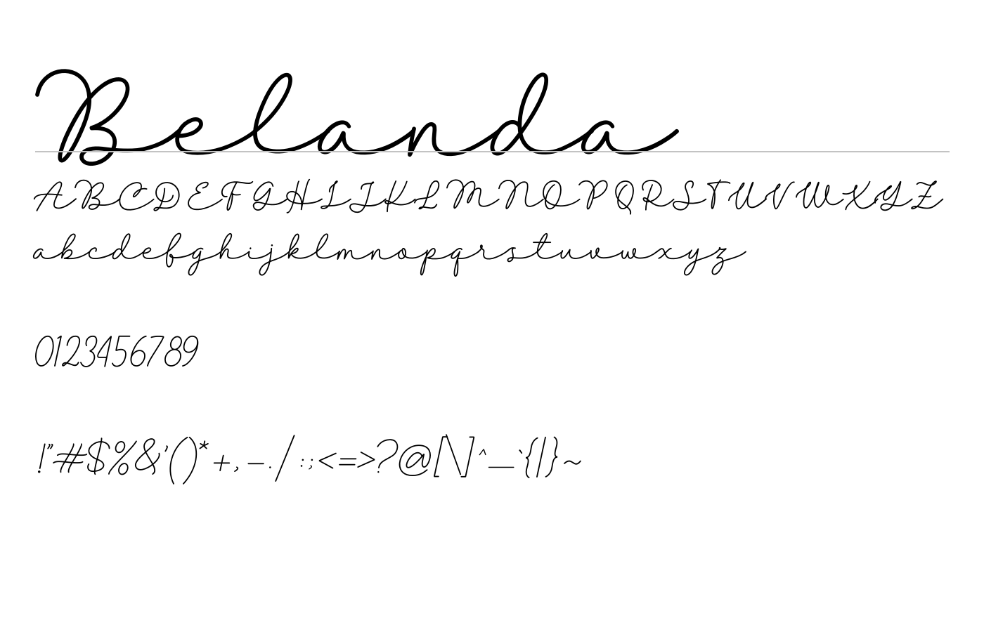 Belanda Font preview