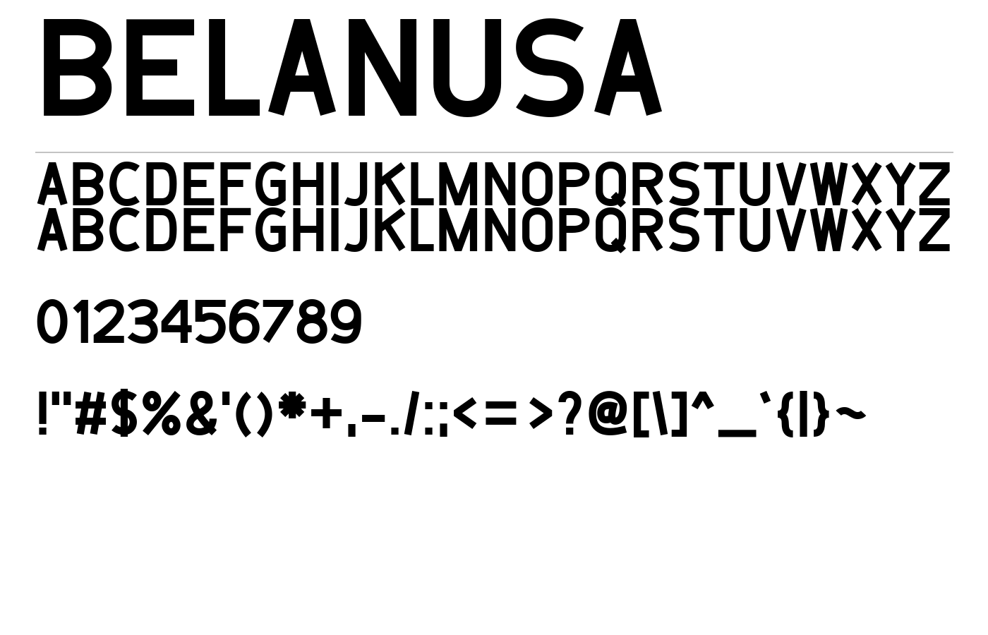 Belanusa Font preview