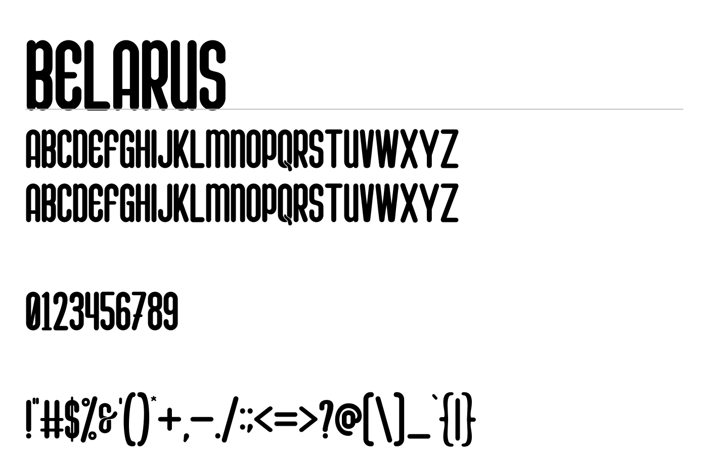 Belarus Font preview