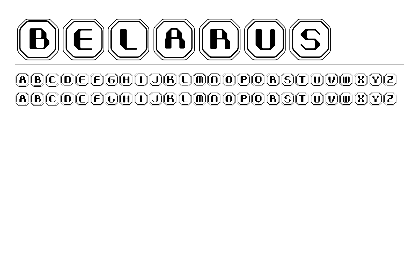 Belarus Font preview