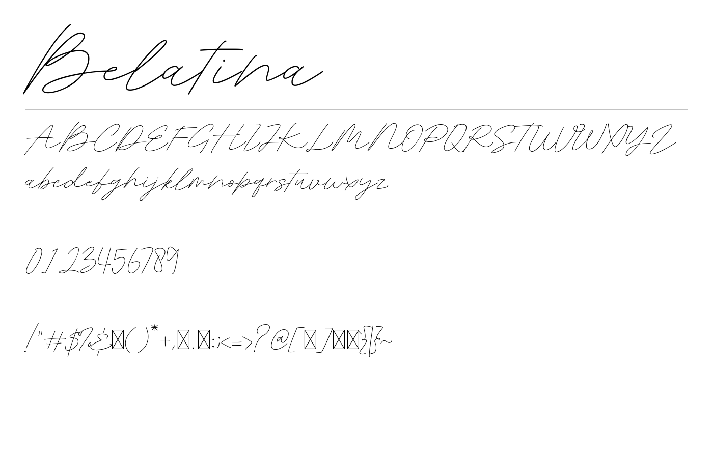 Belatina Font preview