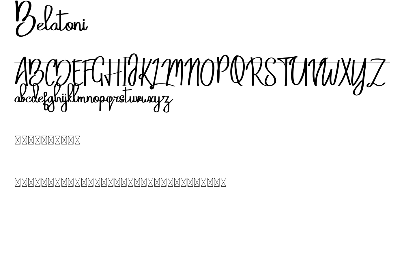 Belatoni Font preview