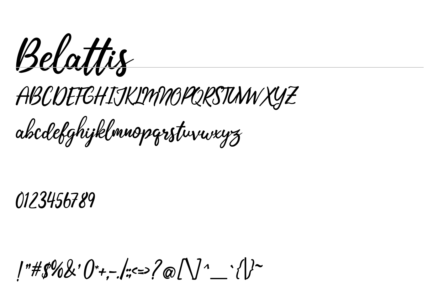 Belattis Font preview