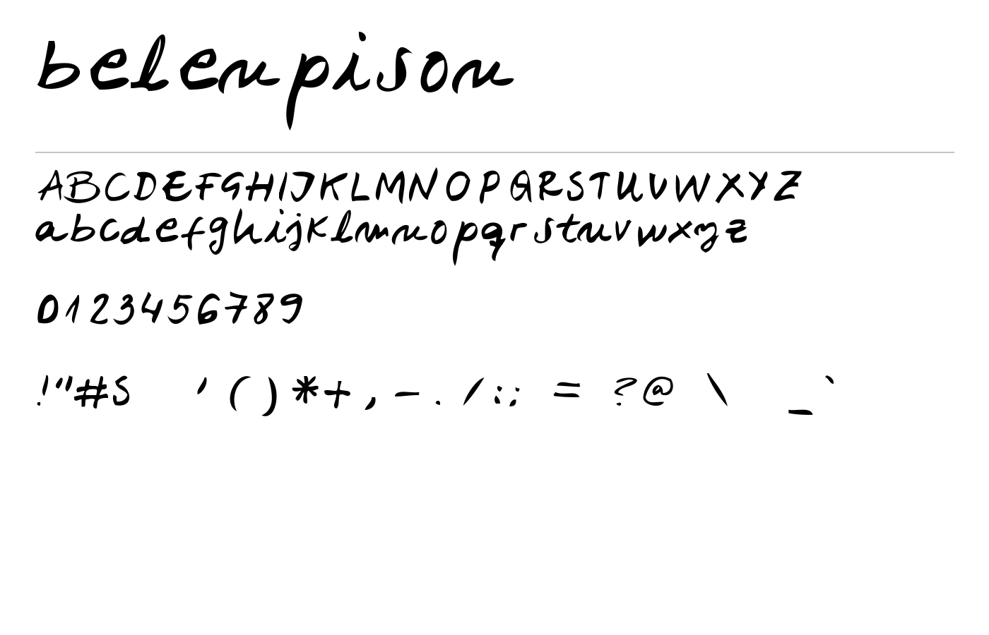 belenpison Font preview