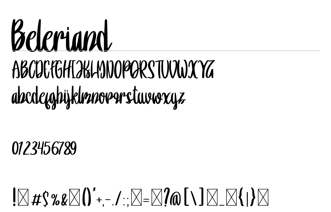 Beleriand Font preview