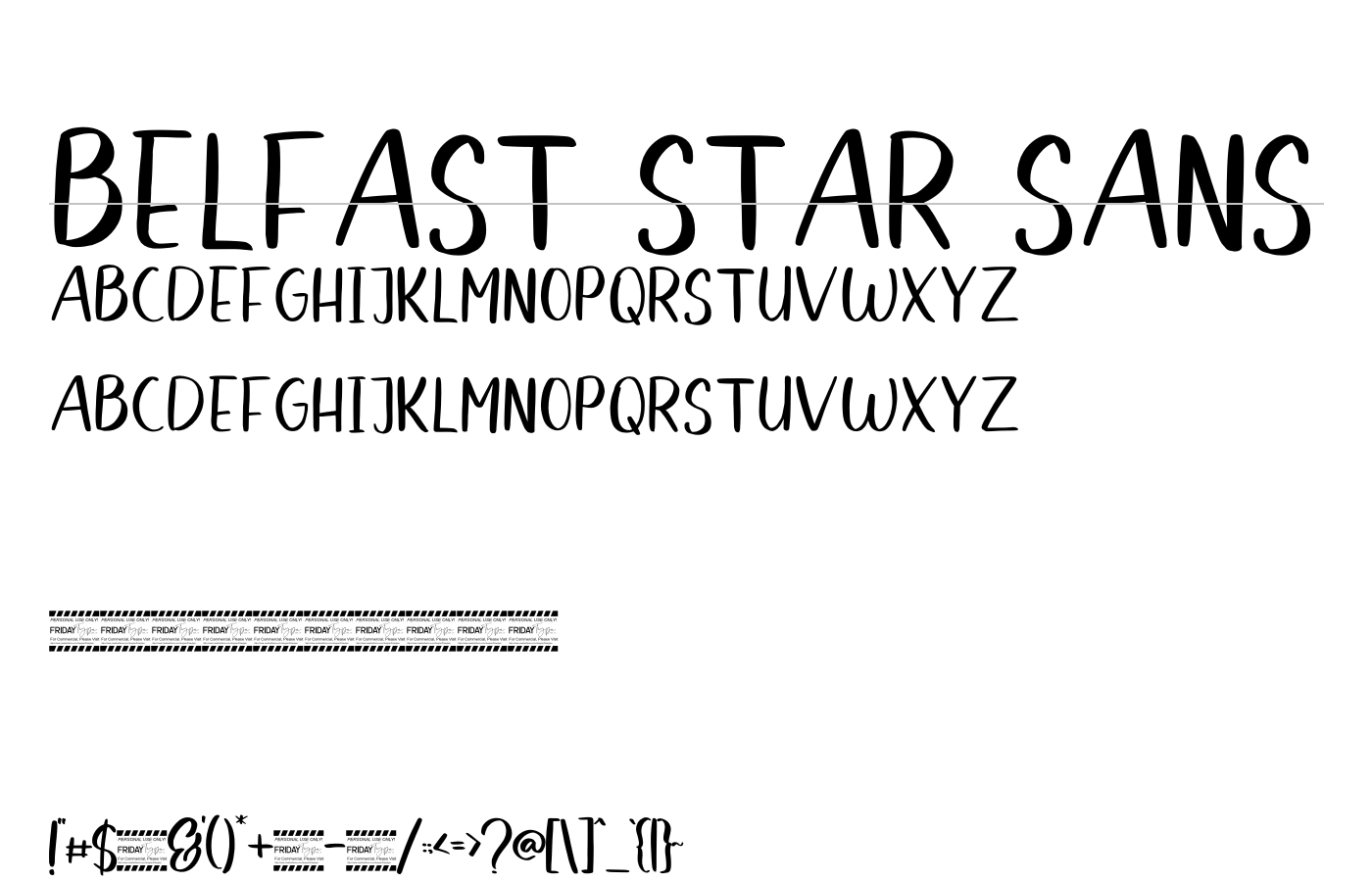 Belfast Star Sans Font preview