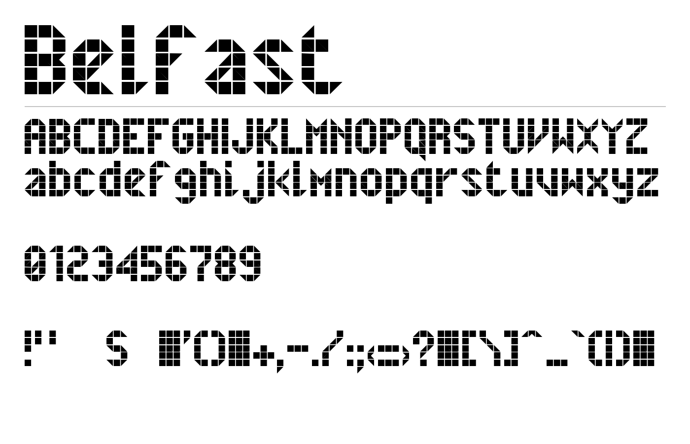 Belfast Font preview