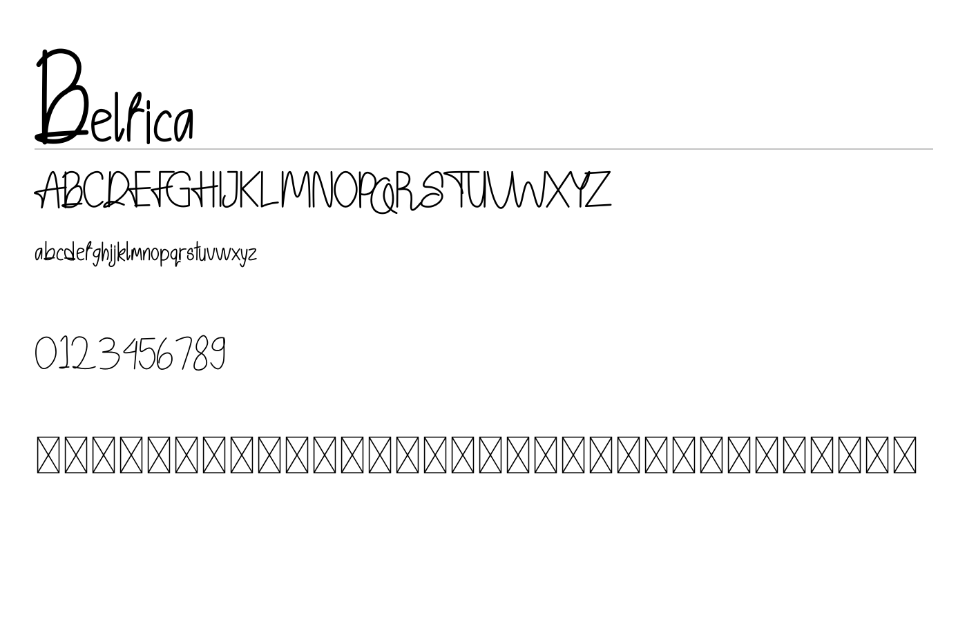 Belfica Font preview