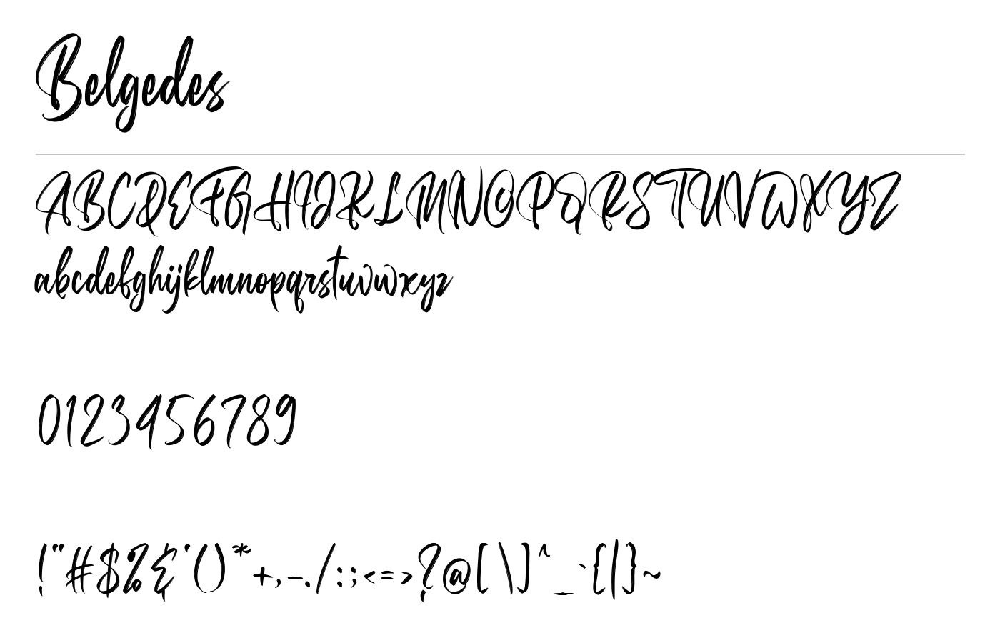 Belgedes Font preview