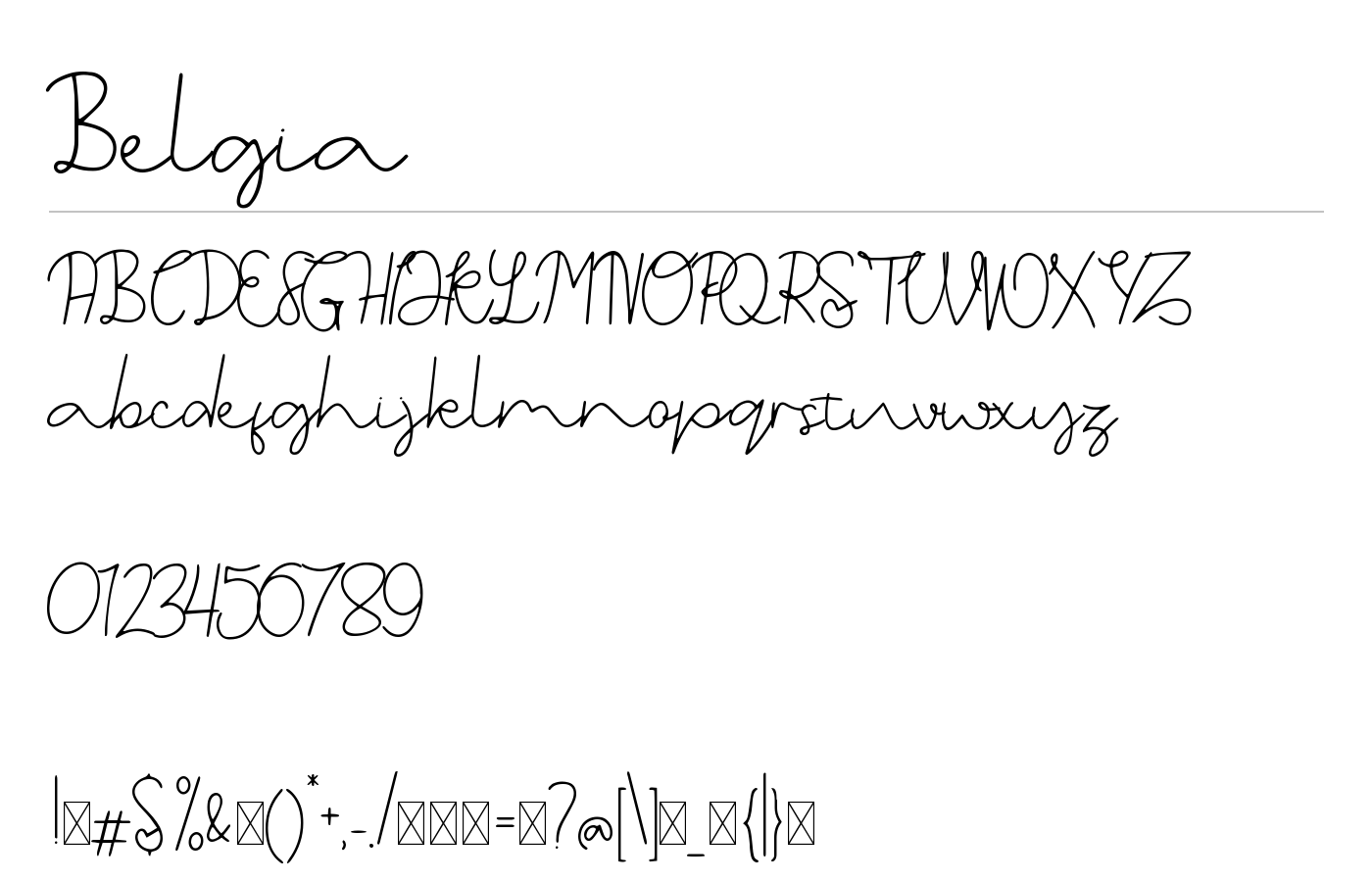 Belgia Font preview