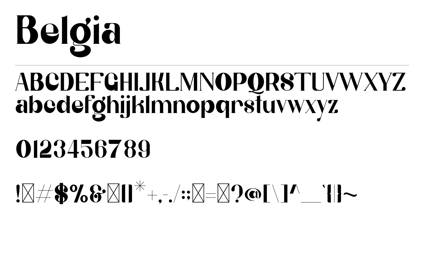 Belgia Font preview