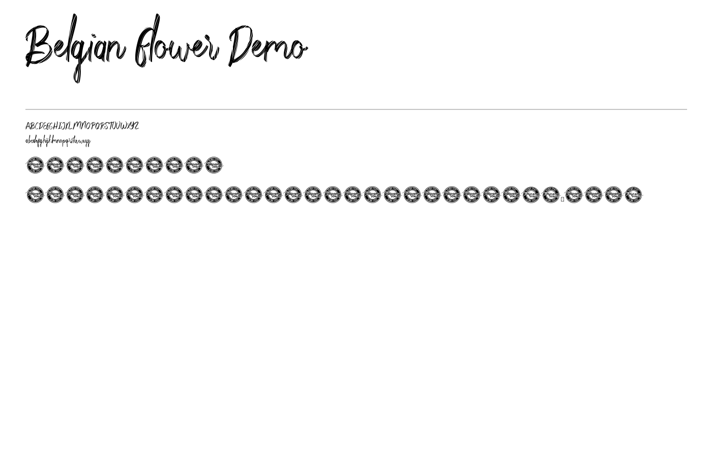 Belgian Flower Demo Font preview