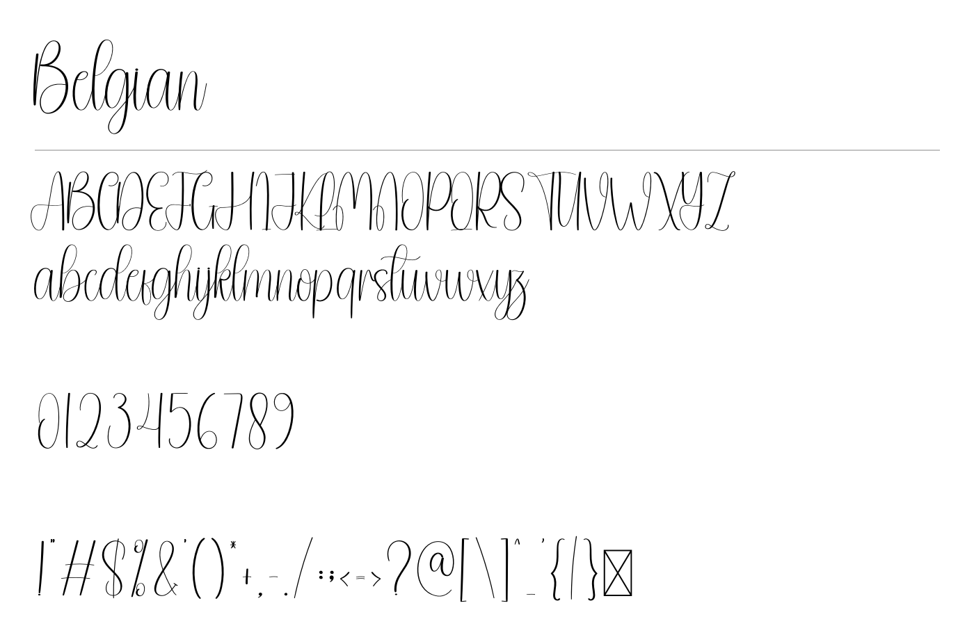 Belgian Font preview