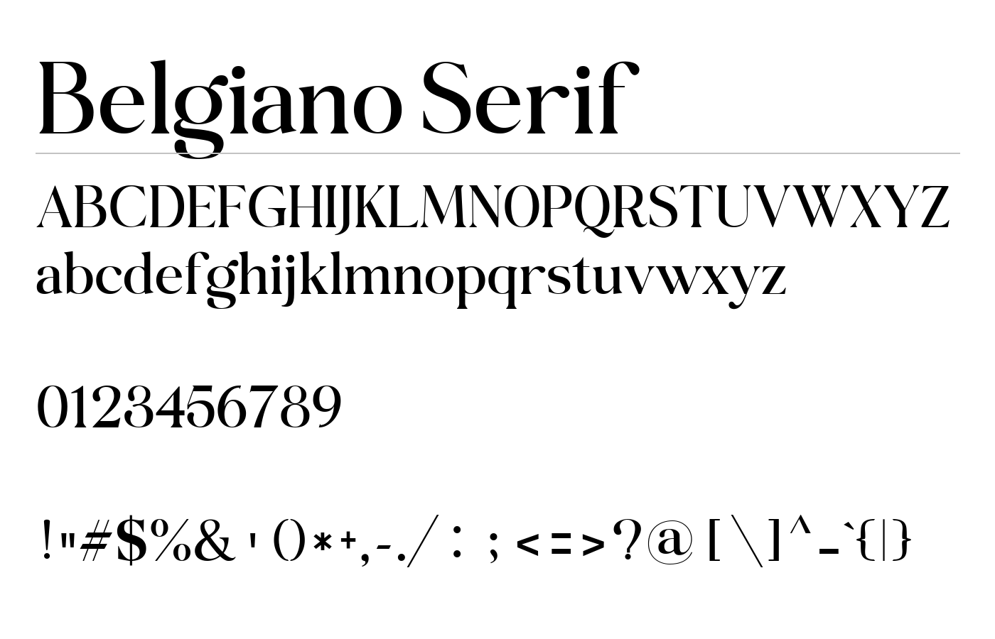 Belgiano Serif Font preview