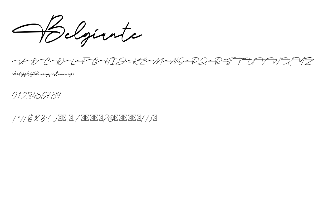 Belgiante Font preview