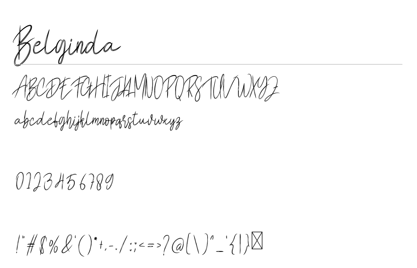 Belginda Font preview
