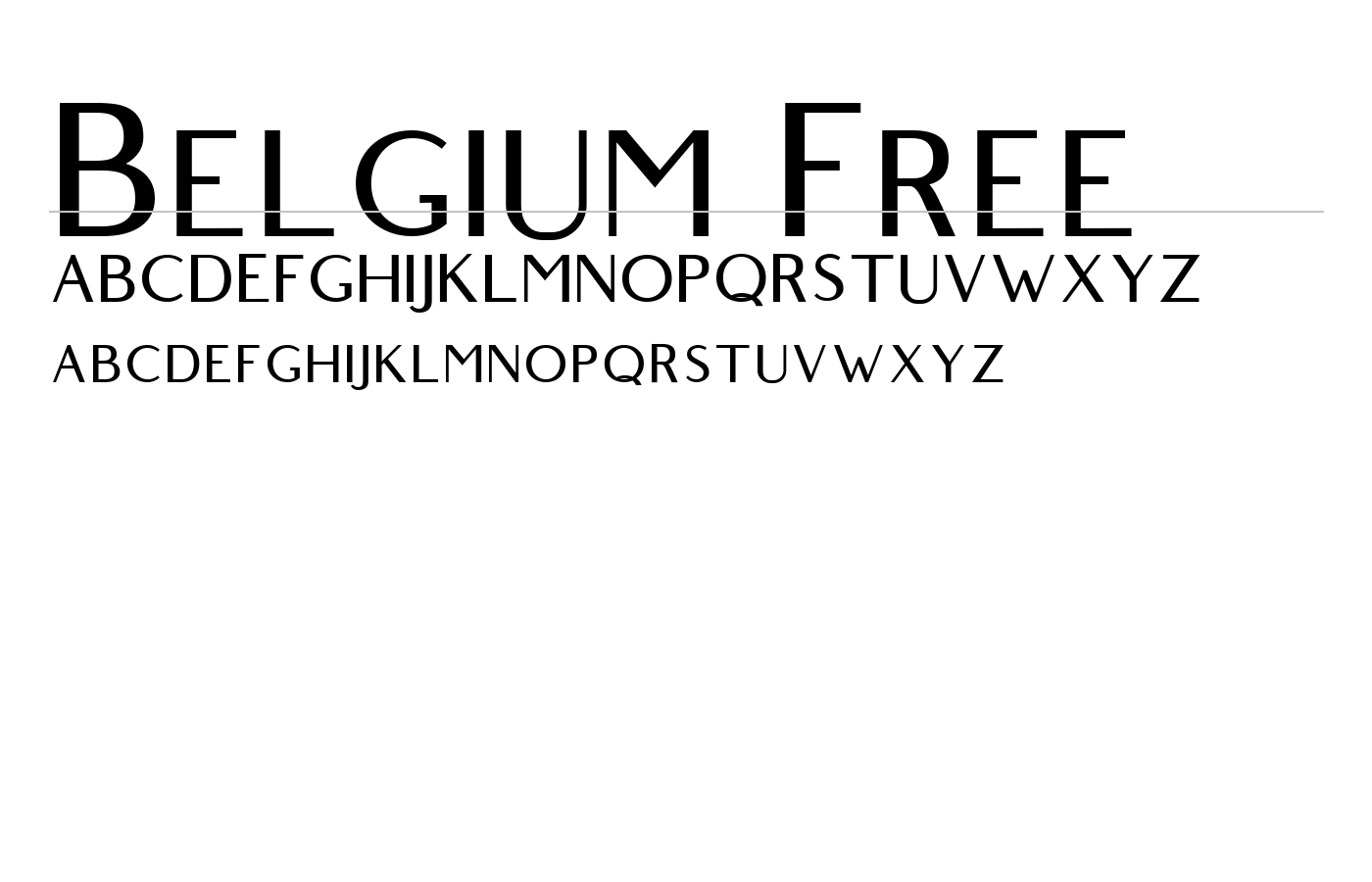 Belgium Font preview