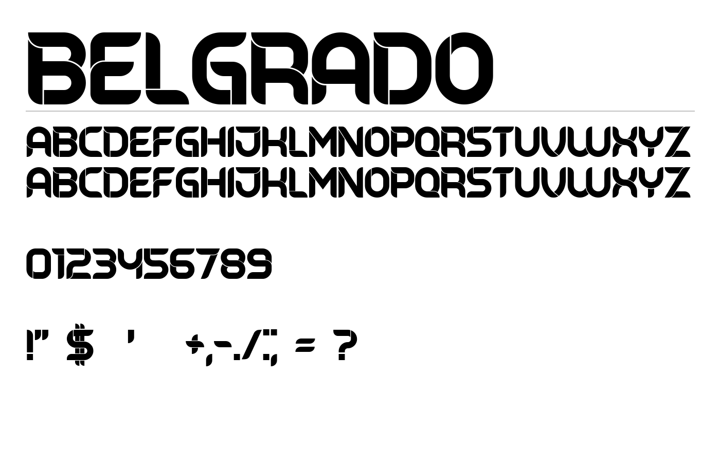 Belgrado Font preview