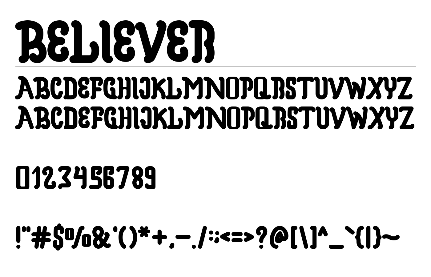 Believer Font preview
