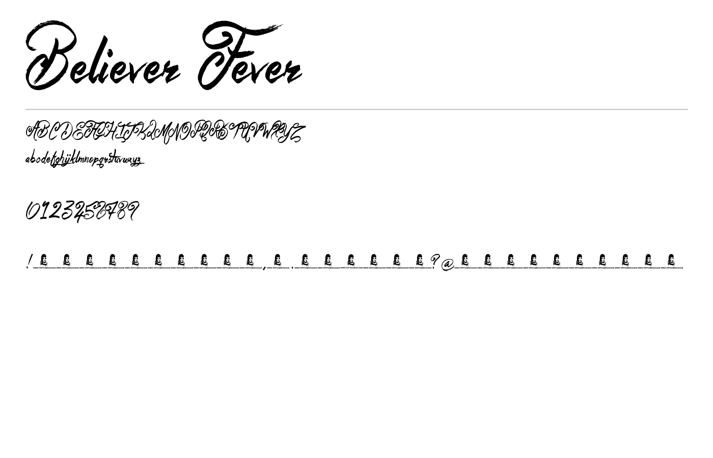 Believer Fever Font preview