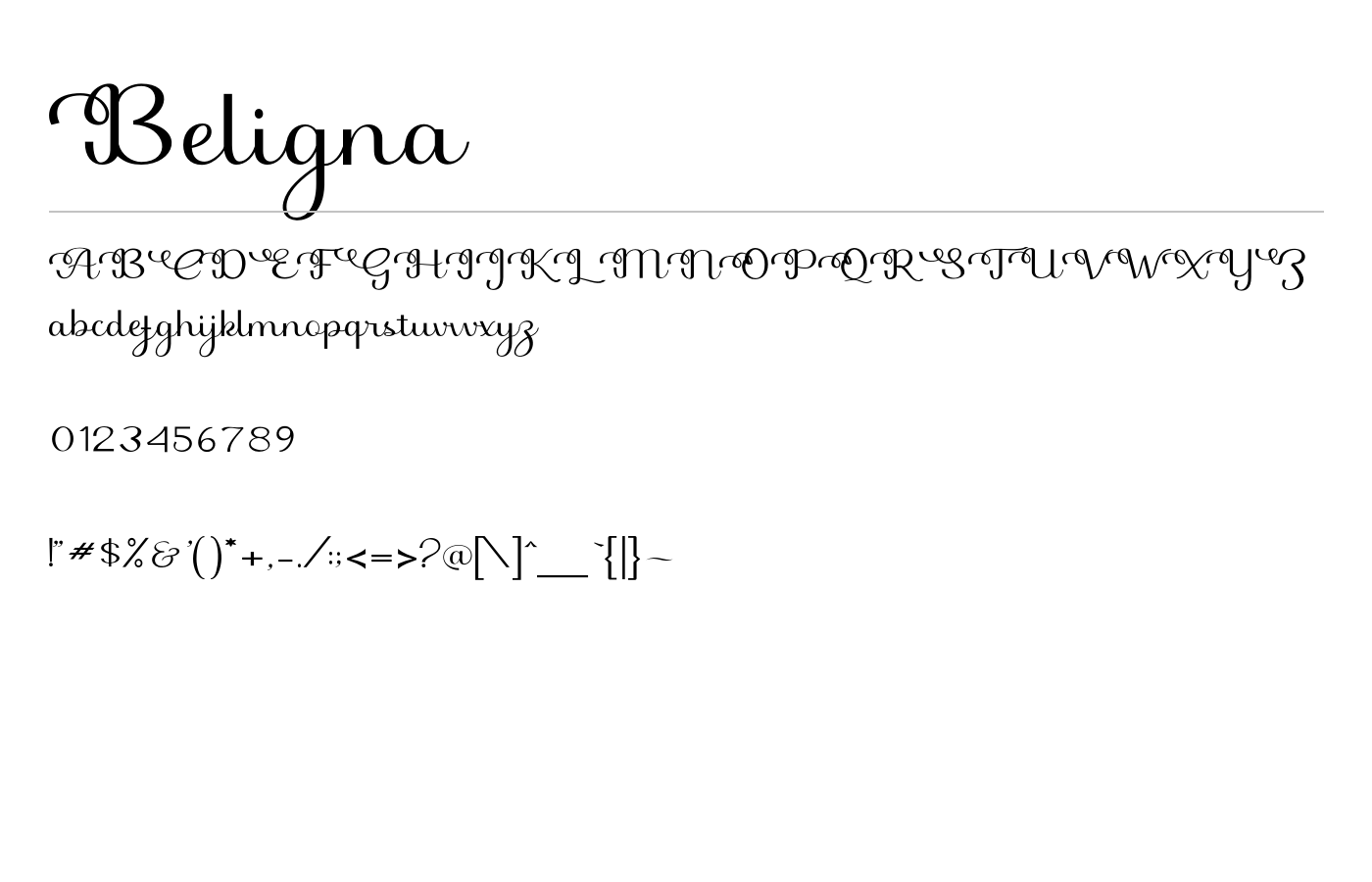 Beligna Font preview