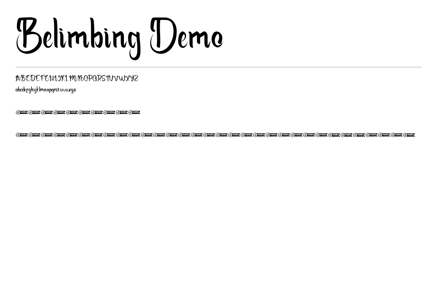 Belimbing Demo Font preview