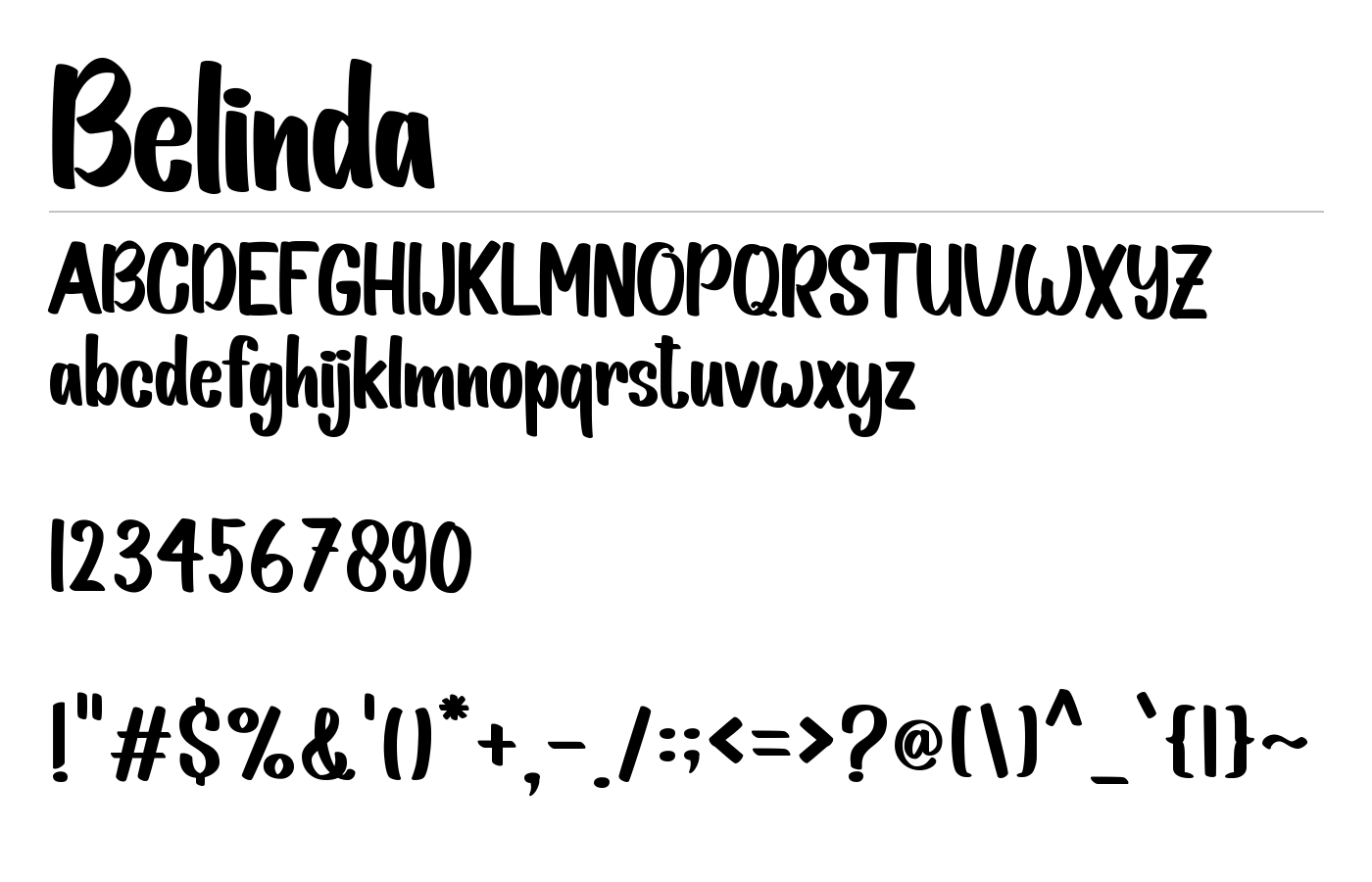 Belinda Font preview