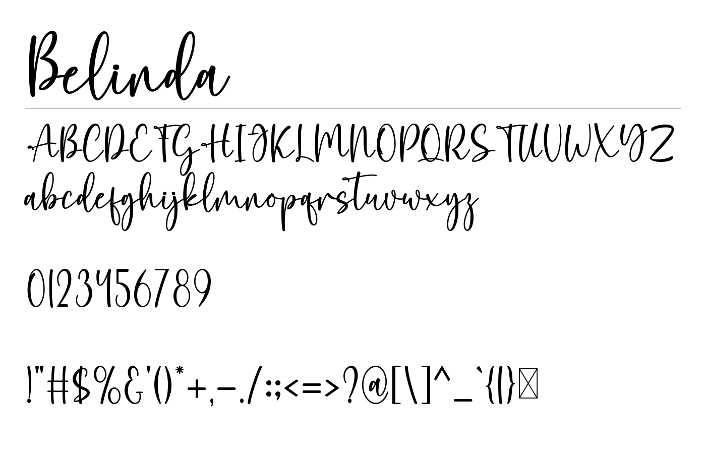 Belinda Font preview