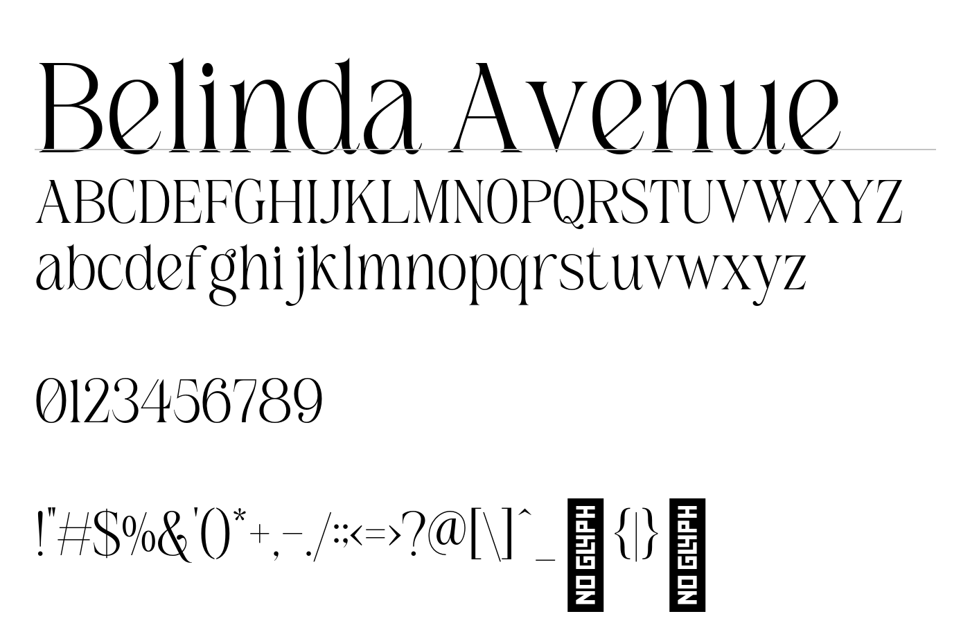 Belinda Avenue Font preview