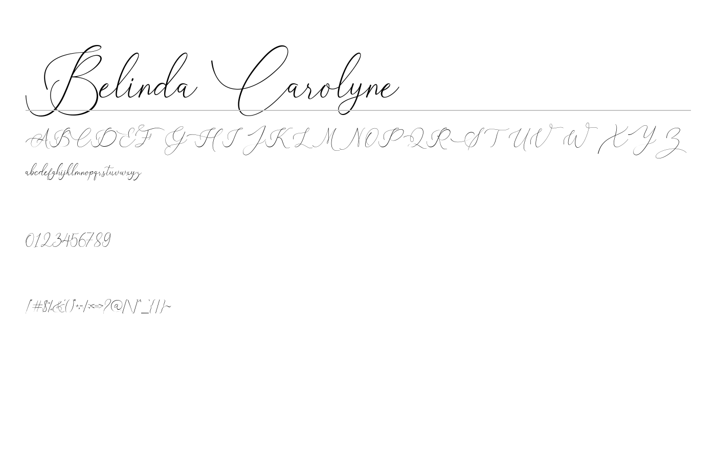 Belinda Carolyne Font preview