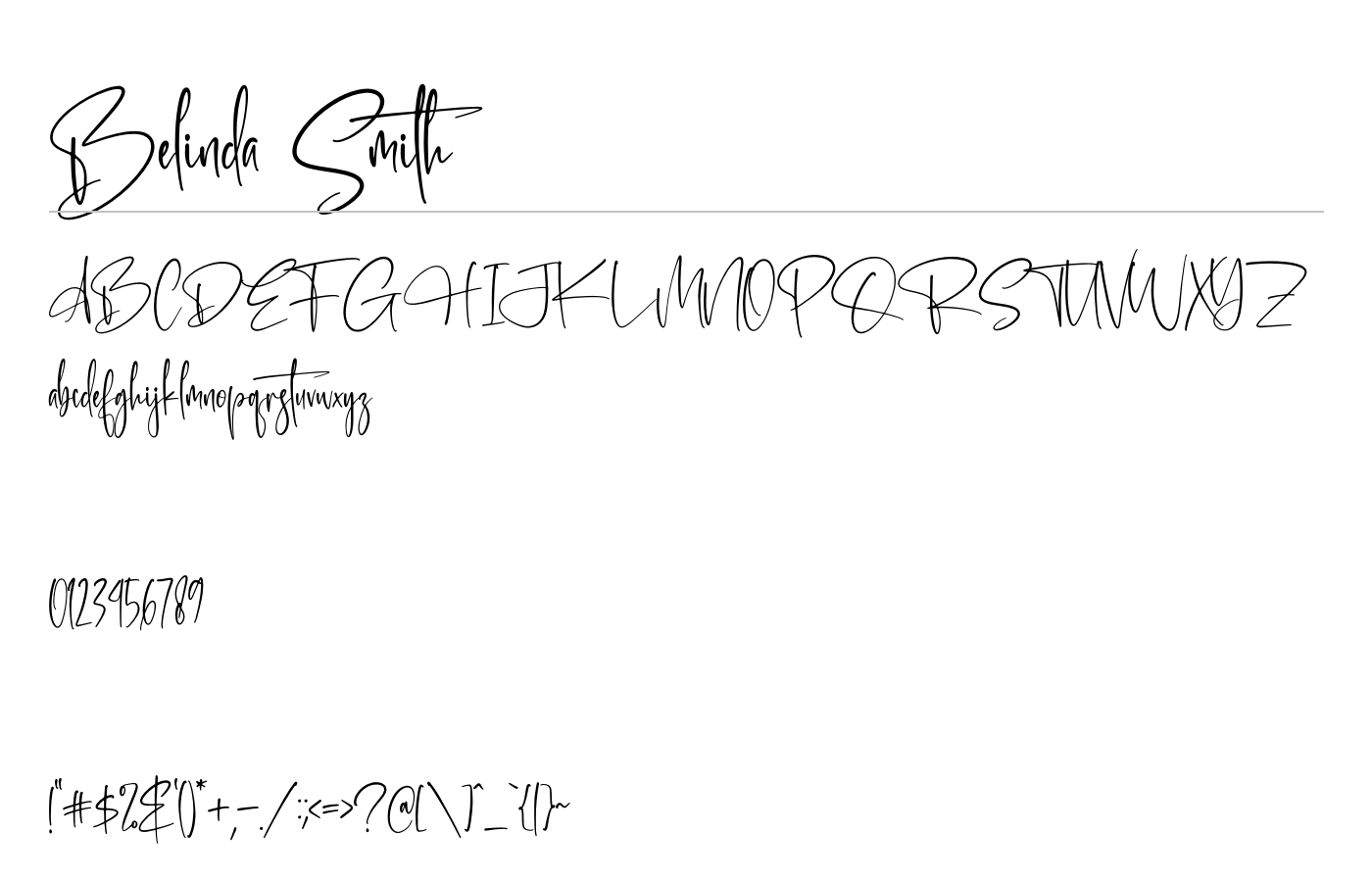 Belinda Smith Font preview